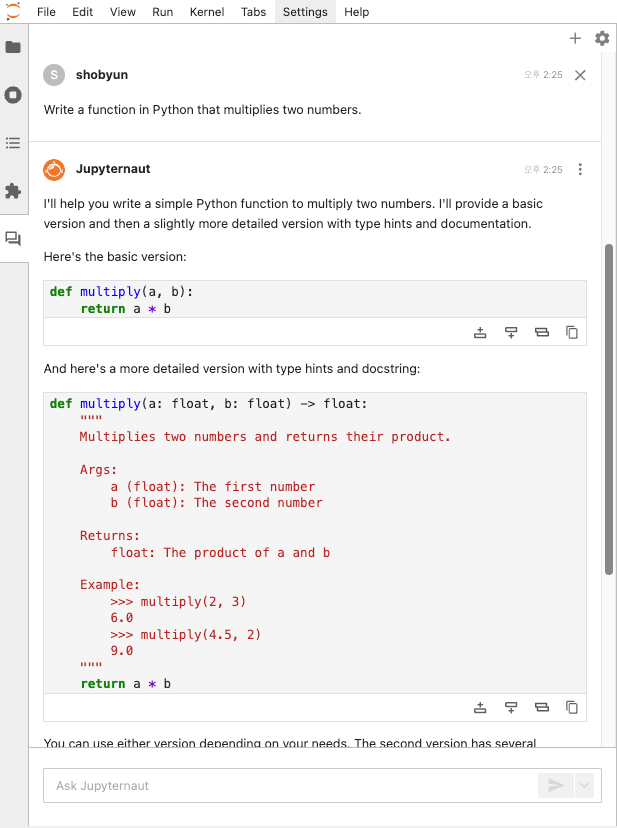 Jupyter AI로 노트북 중심 AI 워크플로우 확장하기
